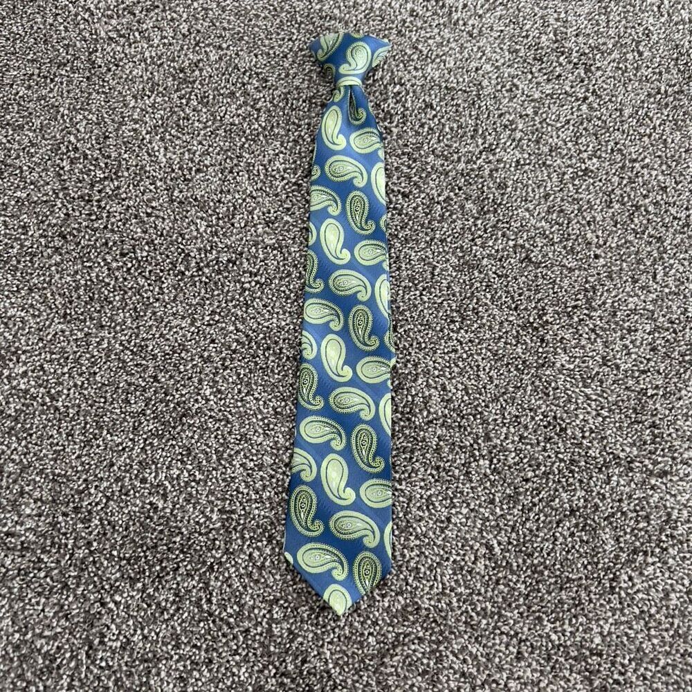 Kids Vintage Paisley Silk Clip On Tie
